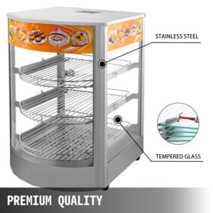 14-Inch Commercial Pastry and Pizza Warmer with Magnetic Door – Food Warmer for Cafes and Restaurants
