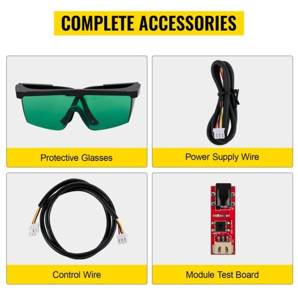 12V CNC Laser Module – 5.5W Laser Head with 450nm Wavelength for Precision Engraving and Cutting - Image 3