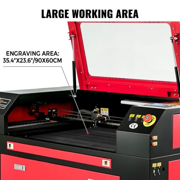 100W CO2 Laser Engraving and Cutting Machine, 900x600mm – Upgraded USB Engraver Cutter for Precision Projects - Image 8