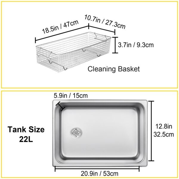 30L Digital Ultrasonic Cleaner - Professional Stainless Steel Washing Machine with 600W Power, Adjustable Temperature (0-80°C), Timer (0-30 mins), 10 Transducers, Multiple Cleaning Modes for Efficient - Image 6
