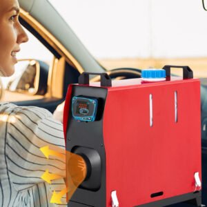 12V Diesel Air Heater with LCD Switch and Remote Control – 1 Air Outlet for RV, Truck, Bus, Car, SUV, and Caravan