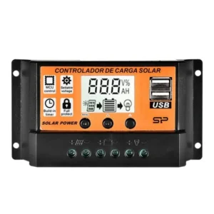 12V & 24V Solar Charge Controllers – 10-100A Auto Battery Charger with Two USB Ports for Efficient Charging