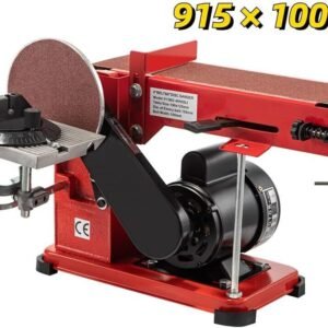 1420 r/min Adjustable Electric Bench Belt Sander – 4" x 36" with 6" Disc, Includes 4 Rubber Foot Pads & Combo