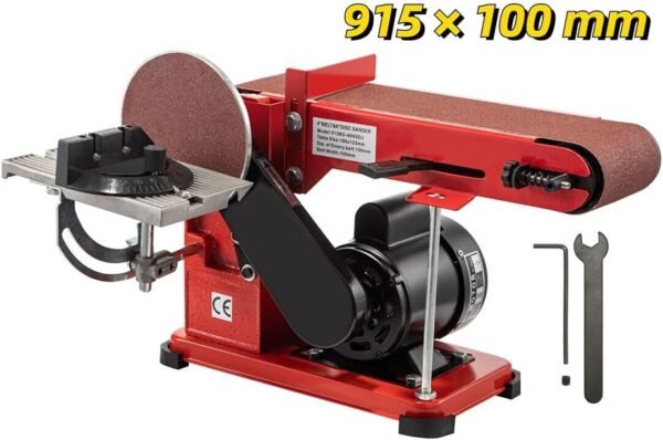 1420 r/min Adjustable Electric Bench Belt Sander – 4" x 36" with 6" Disc, Includes 4 Rubber Foot Pads & Combo - Image 4