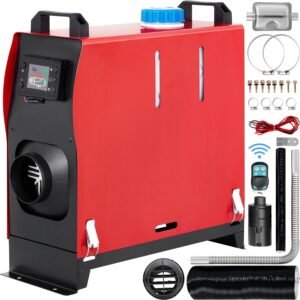 12V Diesel Air Heater with LCD Switch and Remote Control – 1 Air Outlet for RV, Truck, Bus, Car, SUV, and Caravan