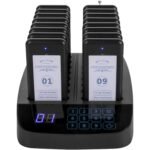 16-Coaster Wireless Paging Queuing System for Restaurants, Efficient Table Management and Customer Paging Solution