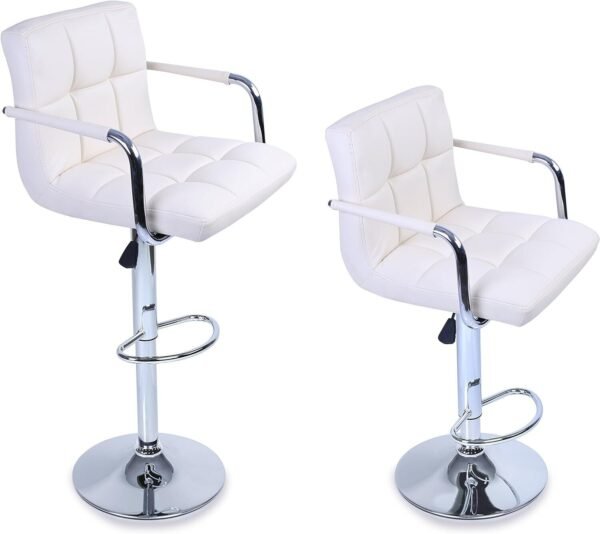 2 Sets of Bar Stools with Backrests and Armrests – Stylish Bar and Counter Stool Sets for Home and Commercial Use - Image 2