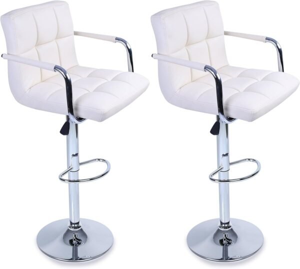 2 Sets of Bar Stools with Backrests and Armrests – Stylish Bar and Counter Stool Sets for Home and Commercial Use - Image 3