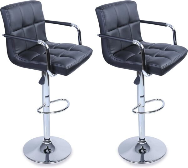 2 Sets of Bar Stools with Backrests and Armrests – Stylish Bar and Counter Stool Sets for Home and Commercial Use - Image 7