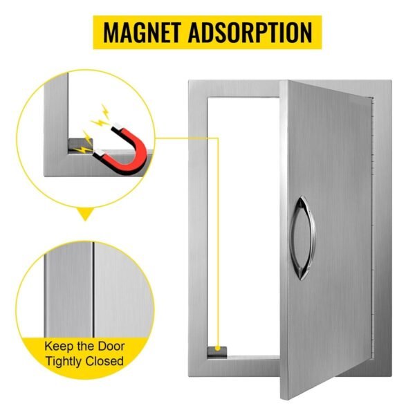 14x20" Single-Walled Stainless Steel Island Access Door – Perfect for Kitchen and BBQ Applications - Image 8