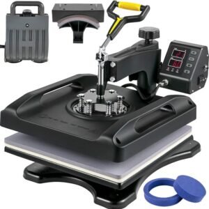 5-in-1 Combo Multifunctional Sublimation Heat Press Equipment – 38 x 38 cm for T-Shirts