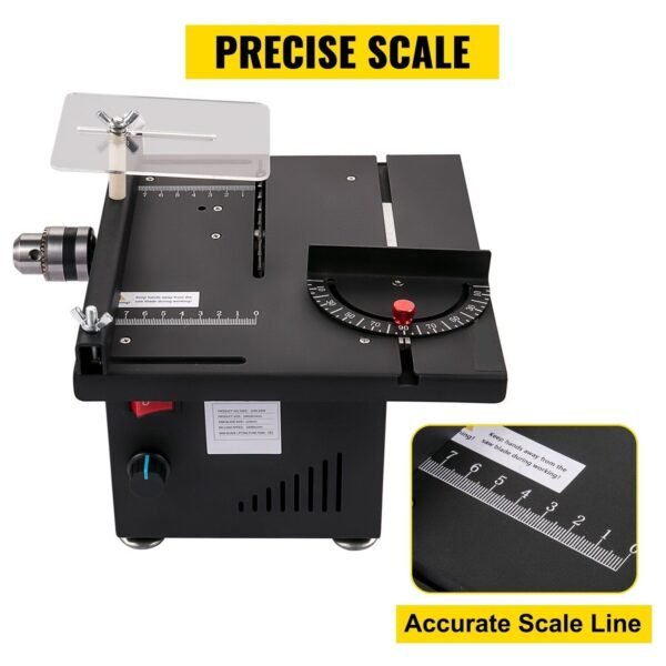 150W Mini Table Saw with 10000RPM Motor Speed, Portable DIY Cutting Machine, 0-90° Angle Cutting, Stepless Speed Regulation, 1.3in Cutting Depth - Compact Multifunctional Saw for Home Projects - Image 2
