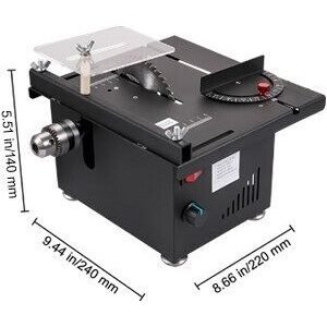 150W Mini Table Saw with 10000RPM Motor Speed, Portable DIY Cutting Machine, 0-90° Angle Cutting, Stepless Speed Regulation, 1.3in Cutting Depth - Compact Multifunctional Saw for Home Projects