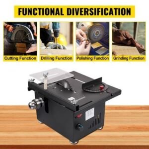 150W Mini Table Saw with 10000RPM Motor Speed, Portable DIY Cutting Machine, 0-90° Angle Cutting, Stepless Speed Regulation, 1.3in Cutting Depth - Compact Multifunctional Saw for Home Projects