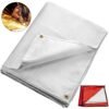 2.4m x 3m Welding Fire Blanket – Heavy-Duty Fiberglass Welder Blanket 8' x 10' for Flame Protection