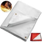 2.4m x 3m Welding Fire Blanket – Heavy-Duty Fiberglass Welder Blanket 8' x 10' for Flame Protection
