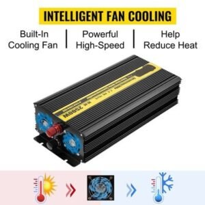 2500W & 5000W Pure Sine Wave Power Inverter - DC 12V to AC 230V Converter for Home, RV, Off-Grid, and Solar Power Systems - High Efficiency and Reliable Performance for Your Energy Needs