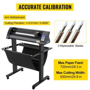Vinyl Cutting Plotter with Signmaster Software and Floor Stand - Precision Calibration Cutting Machine for Paper, Vinyl, and Sign Making