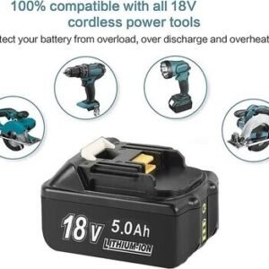 18V 7.0Ah Li-Ion Replacement Batteries for Makita BL1860B, BL1830, BL1820, BL1815, LXT-400 Series (2-Pack) – Compatible with LED Tools