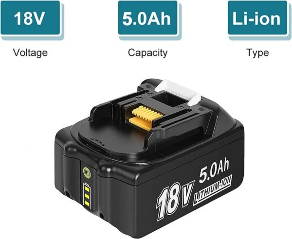 18V 7.0Ah Li-Ion Replacement Batteries for Makita BL1860B, BL1830, BL1820, BL1815, LXT-400 Series (2-Pack) – Compatible with LED Tools - Image 9