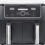 2-Drawer Air Fryer, 9.5L Large Capacity with 6-in-1 Functionality – Dual Independent Cooking Zones, 6 Cooking Functions (Air Fry, Max Crisp, Roast, Bake, Reheat, Dehydrate), Non-Stick & Dishwasher Saf