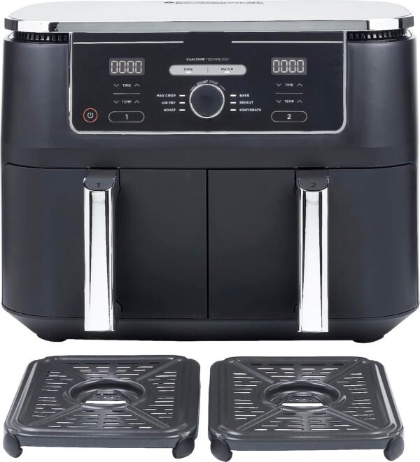 2-Drawer Air Fryer, 9.5L Large Capacity with 6-in-1 Functionality – Dual Independent Cooking Zones, 6 Cooking Functions (Air Fry, Max Crisp, Roast, Bake, Reheat, Dehydrate), Non-Stick & Dishwasher Saf - Image 15