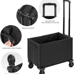 2-in-1 Folding Hand Truck with Bag – Portable Heavy-Duty Shopping Cart for Convenient Transport