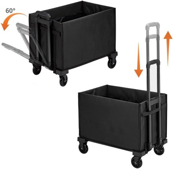 2-in-1 Folding Hand Truck with Bag – Portable Heavy-Duty Shopping Cart for Convenient Transport - Image 7