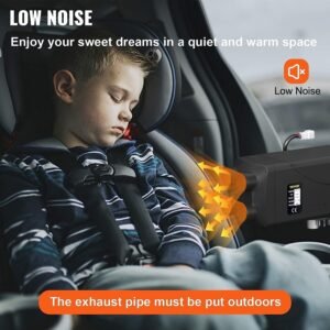 8 KW 12V With No Adapter Diesel Air Heater – Parking Heater with Silencer, LCD Display, and Remote Control