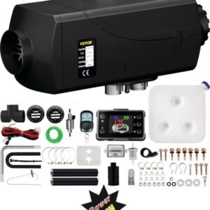 5 KW 12V With No Adapter Diesel Air Heater – Parking Heater with Silencer, LCD Display, and Remote Control