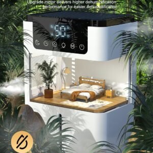 2.2L Ultra-Quiet Dehumidifier with Auto Defrost – Ideal for Drying Clothes, Bedroom & Bathroom Use, 2 Working Modes