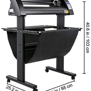 Vinyl Cutting Plotter with Signmaster Software and Floor Stand - Precision Calibration Cutting Machine for Paper, Vinyl, and Sign Making