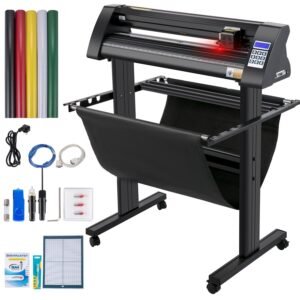 Vinyl Cutting Plotter with Signmaster Software and Floor Stand - Precision Calibration Cutting Machine for Paper, Vinyl, and Sign Making