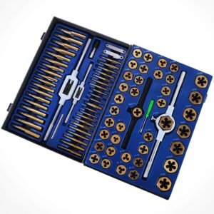 86-Piece Tap and Die Set with Thread Cutting Tools - Complete Metric and Imperial Threading Kit for Professional and DIY Use