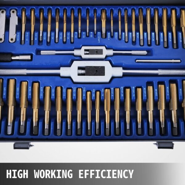 86-Piece Tap and Die Set with Thread Cutting Tools - Complete Metric and Imperial Threading Kit for Professional and DIY Use - Image 4