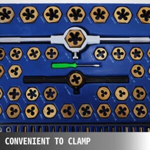 86-Piece Tap and Die Set with Thread Cutting Tools - Complete Metric and Imperial Threading Kit for Professional and DIY Use