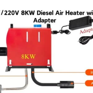 12V/220 8KW Diesel Heater With Adapter Parking Heater with Silencer, LCD Display, and Remote Control