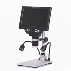 12MP Digital Microscope with 7 Inch Large Color Screen, Wide Base, LCD Display, 1-1200X Continuous Magnification with Light - Built-in Battery Version