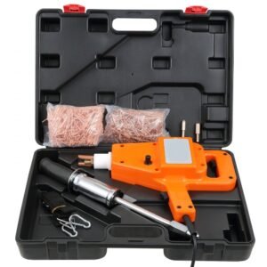 1600A Spot Stud Welder Dent Puller Kit – Car Body Panel Repair Tool with Welding Wires, Electrodes, Slide Hammer, and Accessories for Auto Body Dent Removal