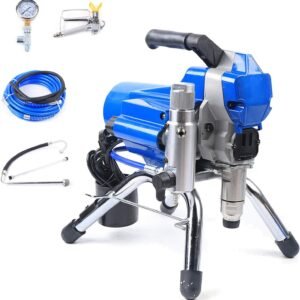 Airless Paint Sprayer Machine 2200W High Pressure for Professional Painting Coating Walls Fences Furniture Cars Industrial and Commercial Use Heavy Duty Electric Spray Gun Painter Tool