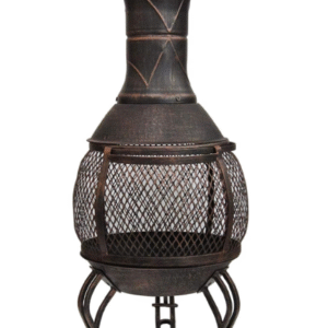 Outdoor Garden Patio Fire Pit Chiminea Chimenea antique look cast iron fire cavity
