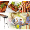 Portable Foldable Stainless Steel Barbecue Grill for Outdoor Cooking and Camping