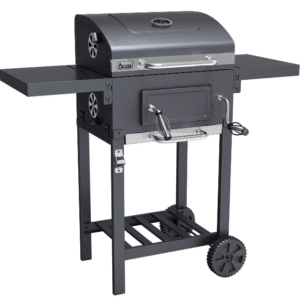 Grill Cart Angular Smart Charcoal Grill with Adjustable Cooking Surface and Modern Design