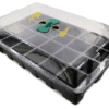 Black 24-Cell Propagator Seed Tray for Plants â€“ Adjustable Vents for Optimal Growing Conditions