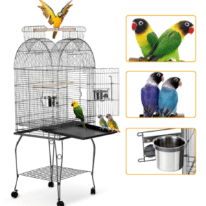 Bird Parrot Cage with Lockable Wheels â€“ Spacious and Portable Cage for Birds and Parrots