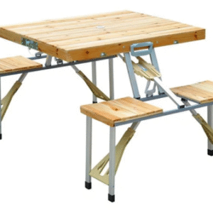 Portable Picnic Table Bench Set Silver