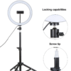 Phone Video Light Lamp With Tripods Selfie Stick