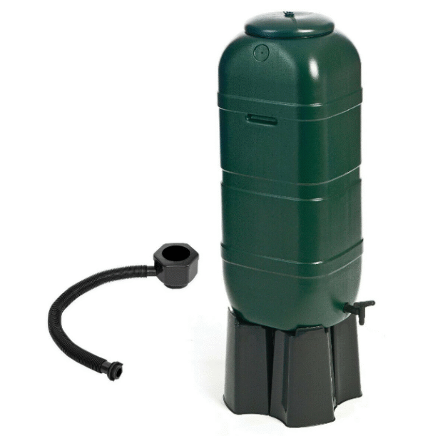 Garden Water Butt Set with Tap and Diverter for Rainwater Collection