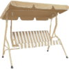 Garden Swing Seat Hammock Chair with Adjustable Sunshade Canopy for Outdoor Relaxation
