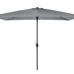 Durable Rectangular Garden Umbrella 300 cm â€“ Large Round Parasol with Crank Handle, Rain-Repellent, Natural for Outdoor Use
